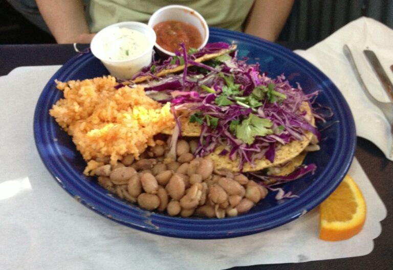 Plate of food at the shed