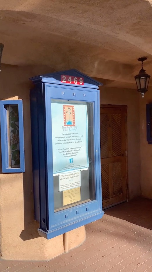 Fountain Theatre front in Old Mesilla