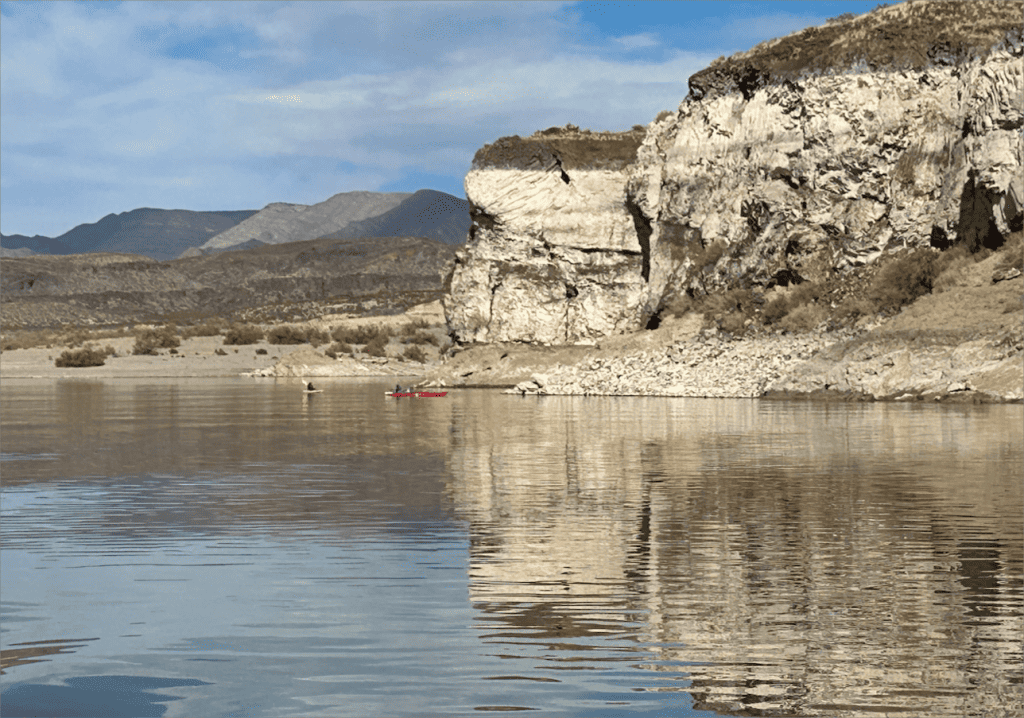 Kayaks on Elephant Butte Lake